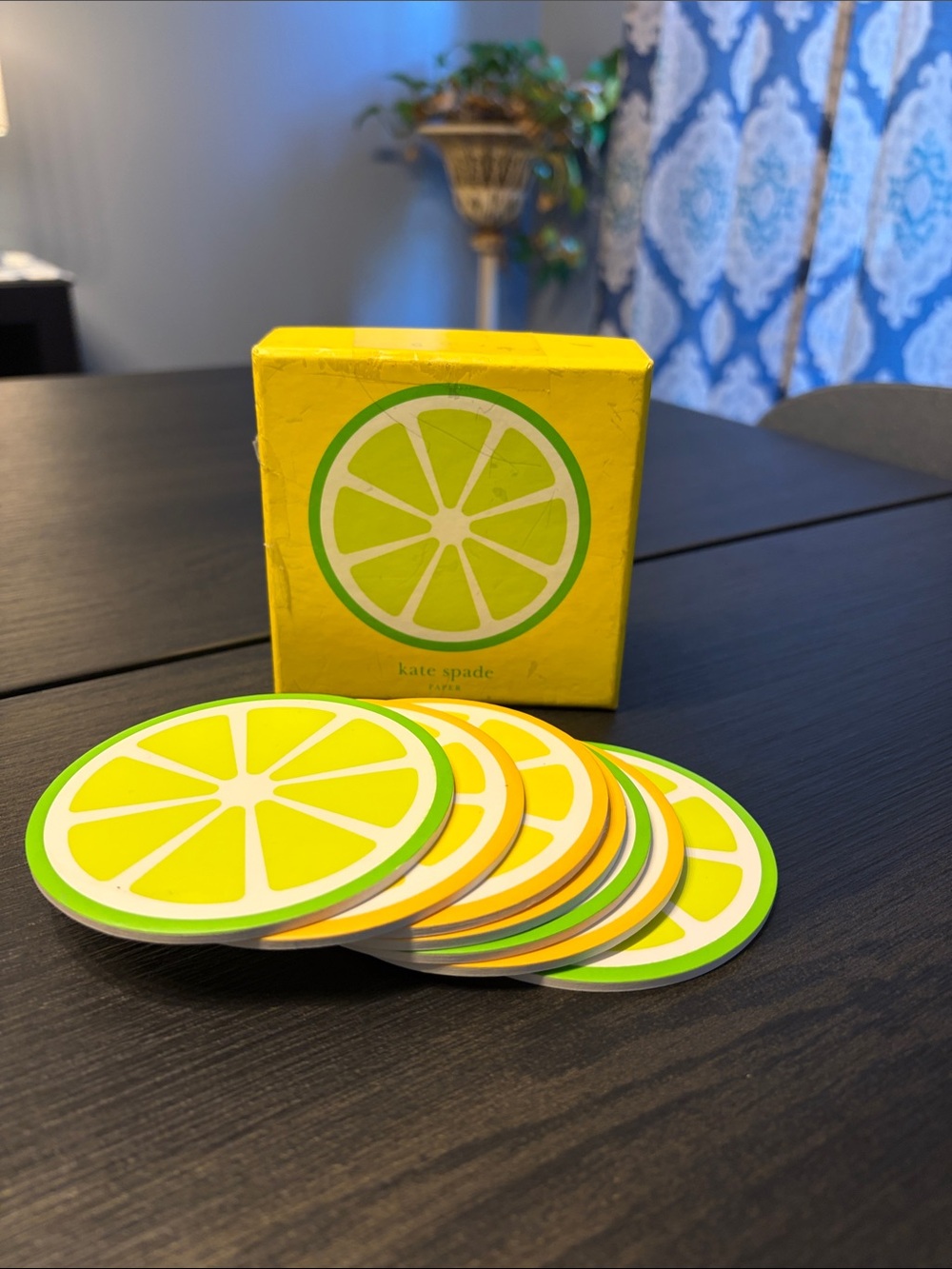 Kate Spade With a Twist Fruit Slice Paper Coasters Set